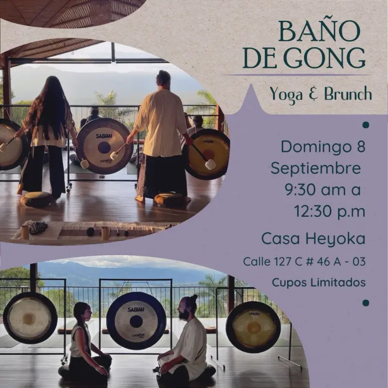 Baño de Gong + Yoga & Brunch